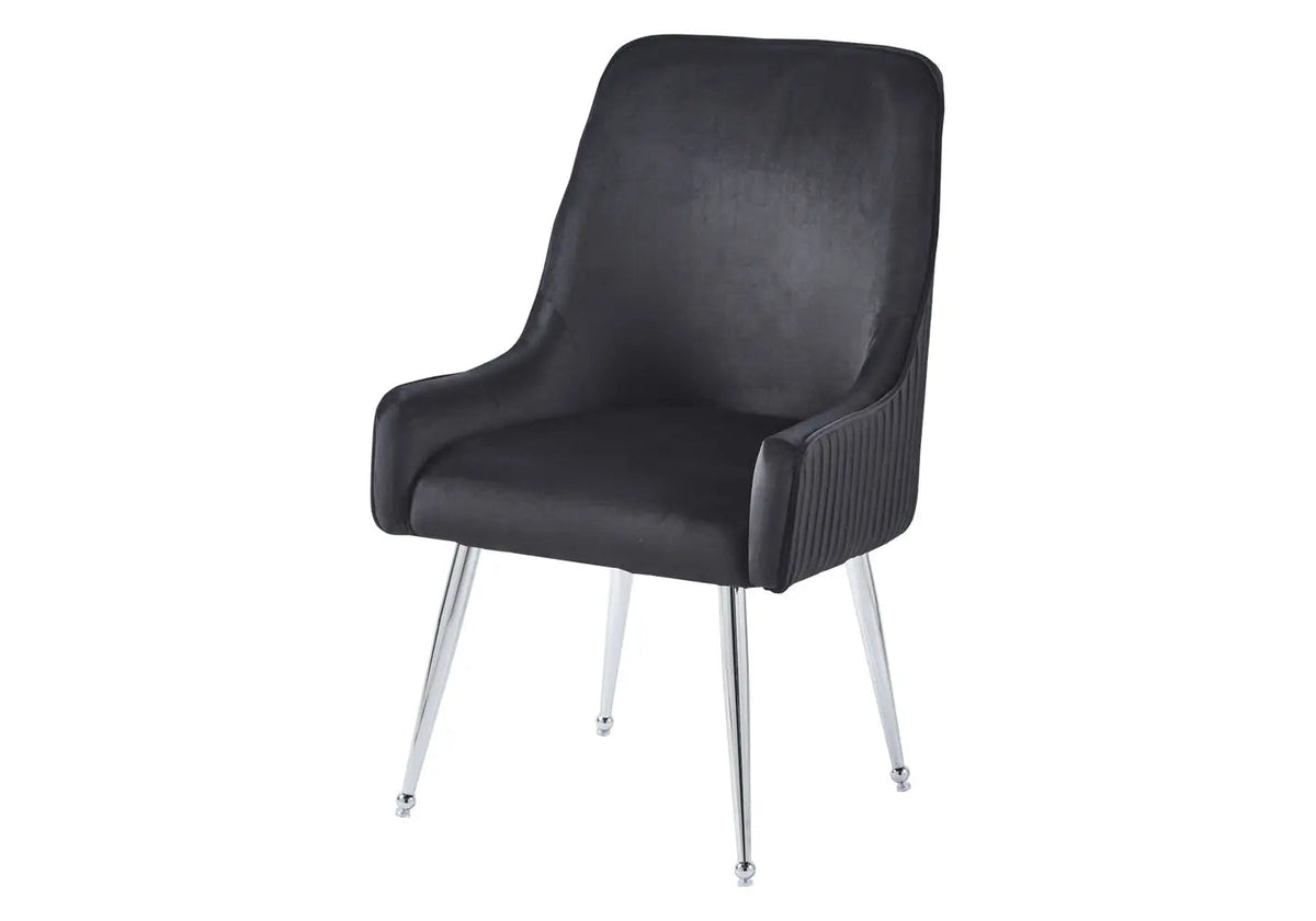 Lot de 2 fauteuils de table en noir | Kaelo