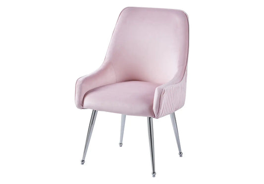 Lot de 2 fauteuils de table en rose | Kaelo