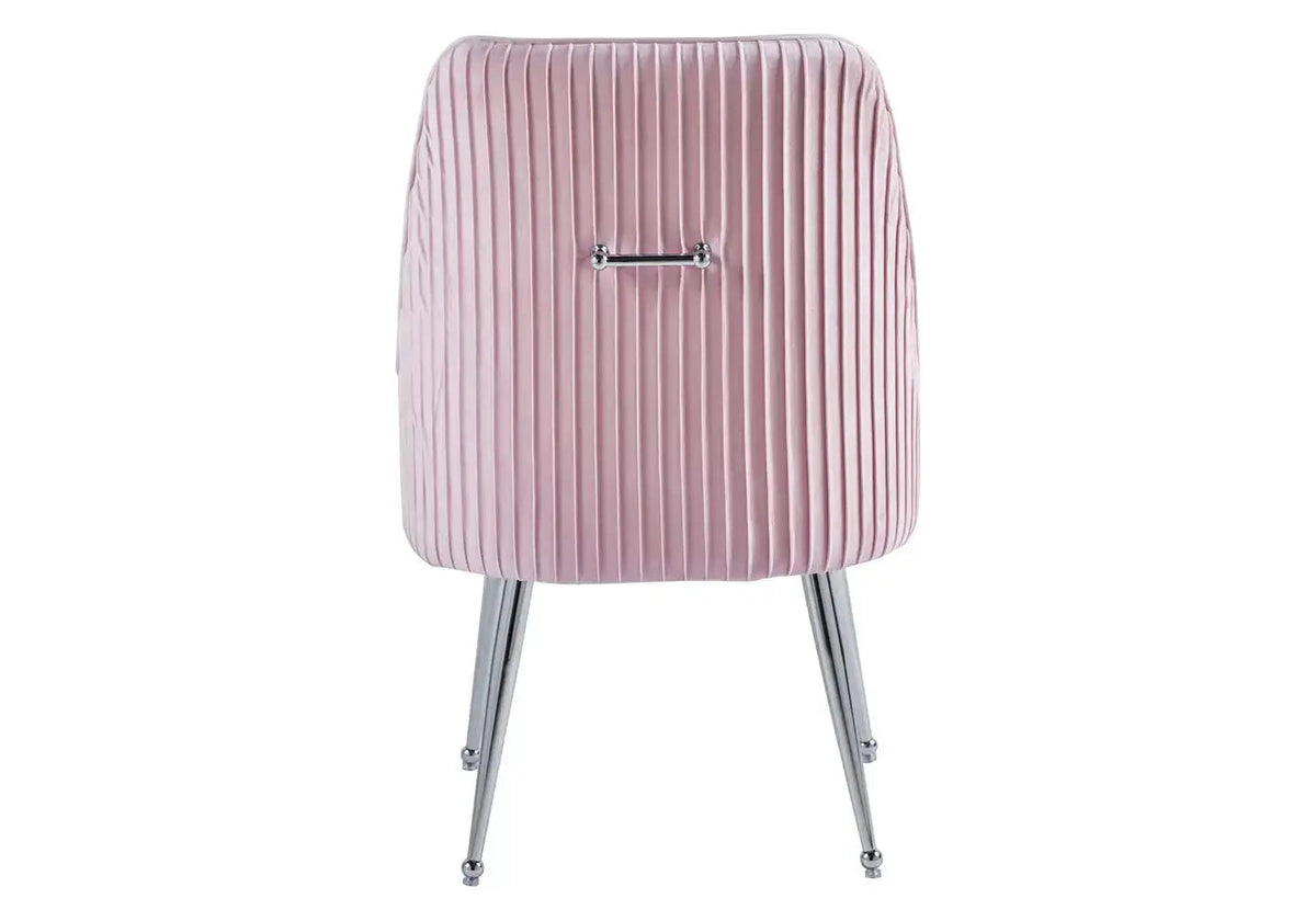 Lot de 2 fauteuils de table en rose | Kaelo