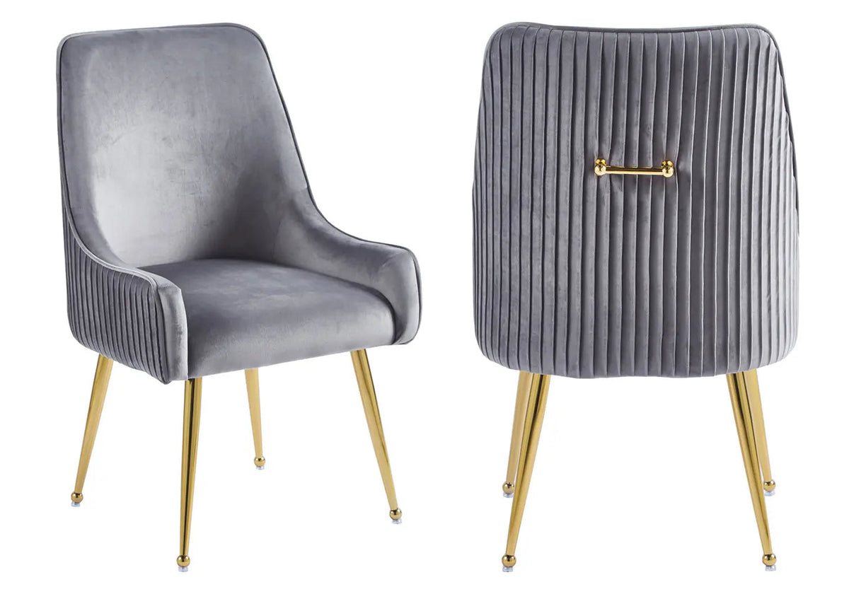 Lot de 2 fauteuils de table en anthracite | Kaelo