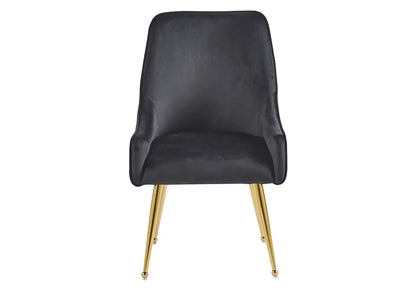 Lot de 2 fauteuils de table en noir et doré | Kaelo