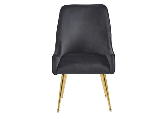 Lot de 2 fauteuils de table en noir et doré | Kaelo