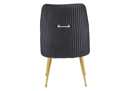 Lot de 2 fauteuils de table en noir et doré | Kaelo