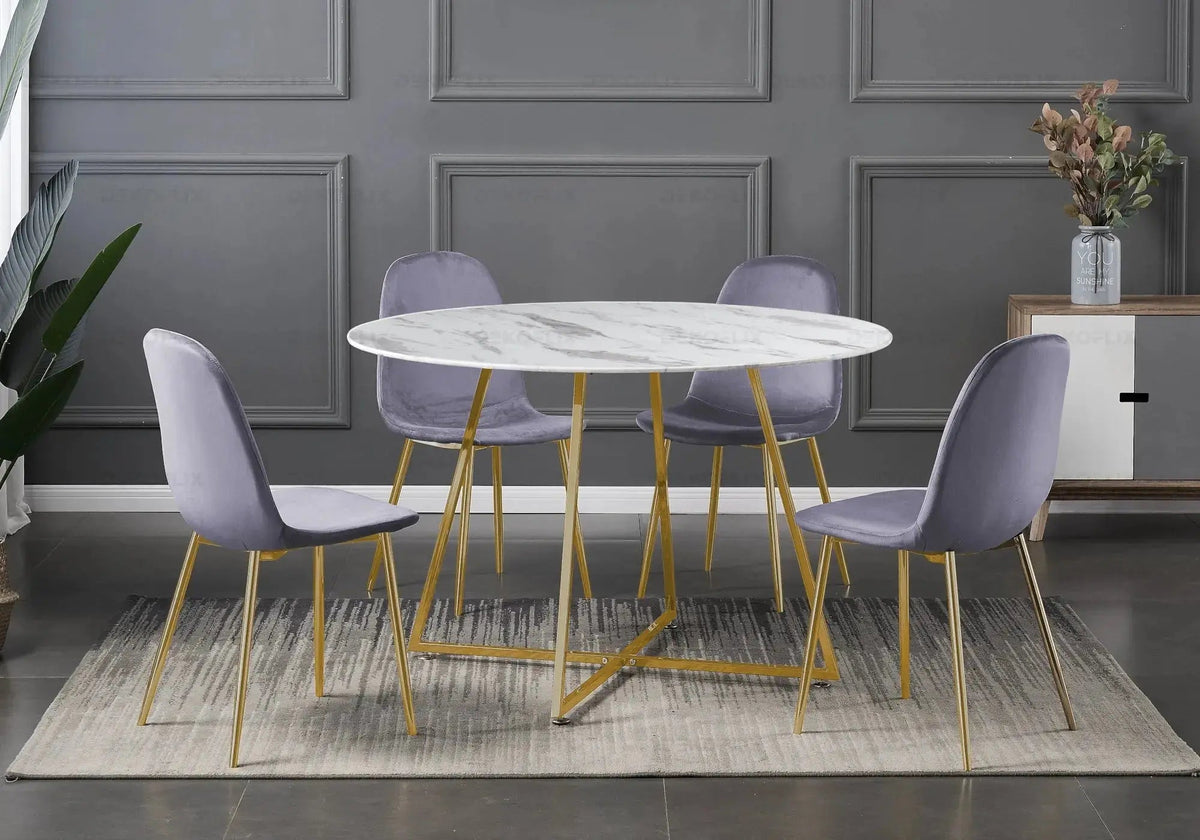 Lot de 6 chaises scandinaves en anthracite | Vexta