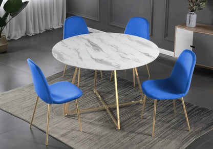 Lot de 6 chaises scandinaves en bleu roi | Vexta