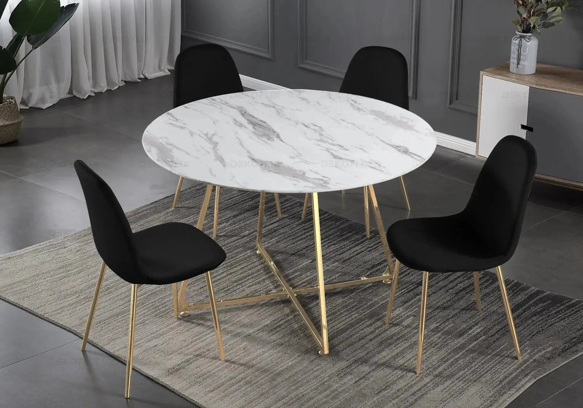 Lot de 6 chaises scandinaves en noir | Vexta