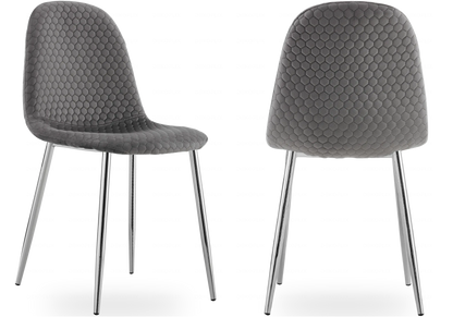 Lot de 6 chaises scandinaves en anthracite | Sixo