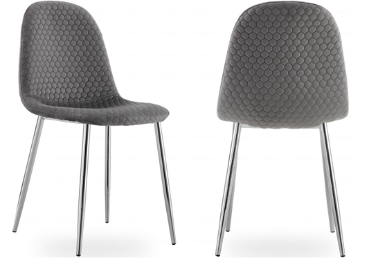Lot de 6 chaises scandinaves en anthracite | Sixo