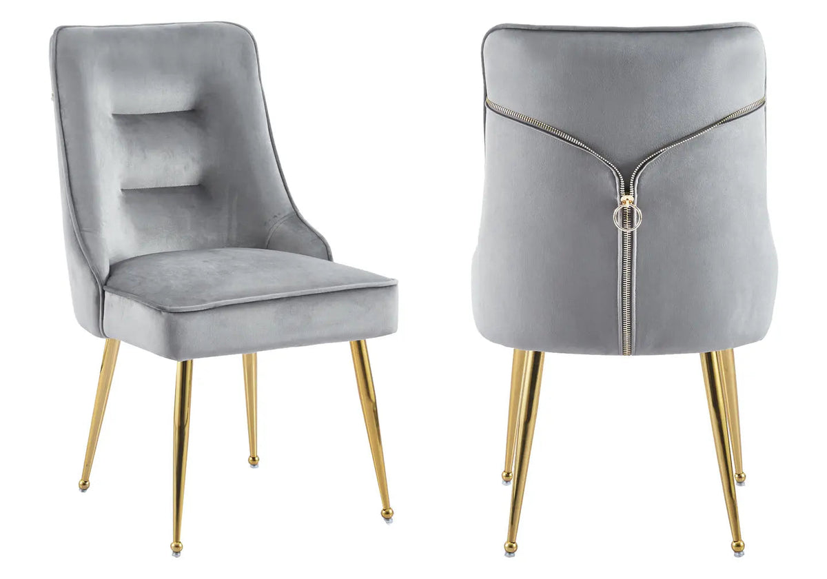 Lot de 2 chaises en gris anthracite | Veltis