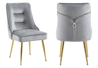Lot de 2 chaises en gris anthracite | Veltis