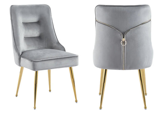 Lot de 2 chaises en gris anthracite | Veltis