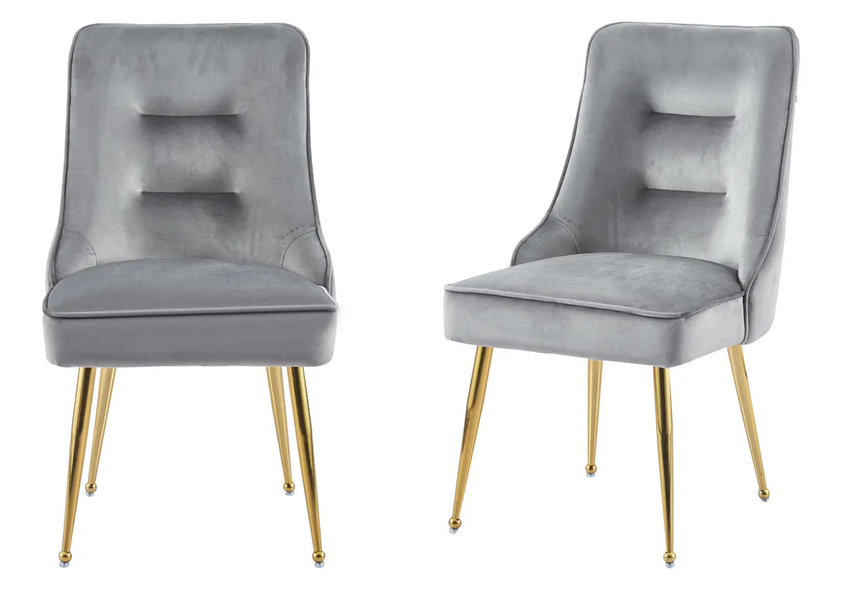 Lot de 2 chaises en gris anthracite | Veltis
