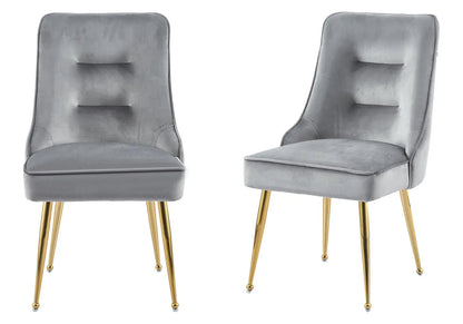 Lot de 2 chaises en gris anthracite | Veltis