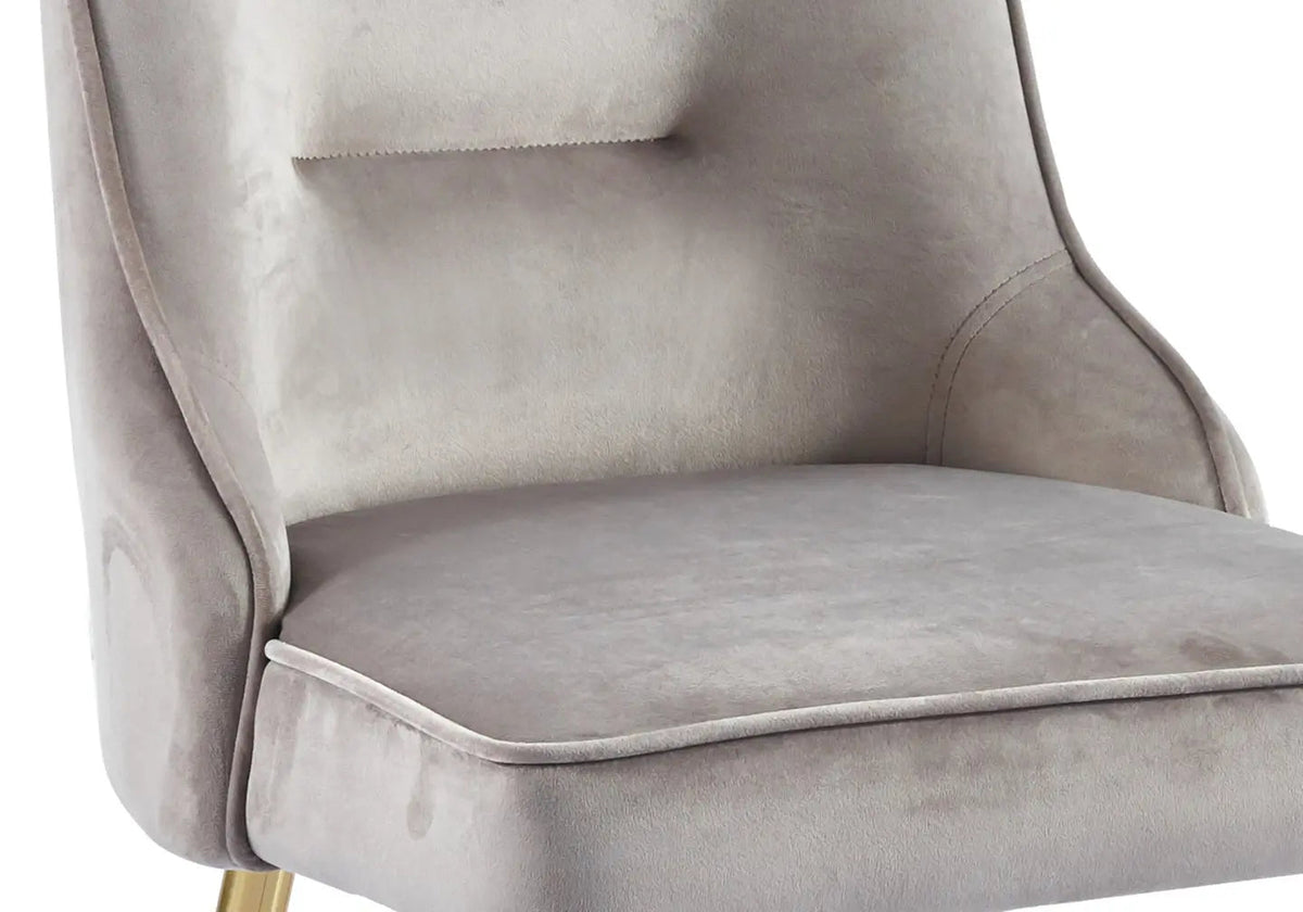 Lot de 2 chaises en moka et métal doré | Veltis