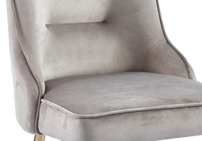 Lot de 2 chaises en moka et métal doré | Veltis