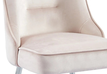 Lot de 2 chaises en rose avec zip argenté | Veltis