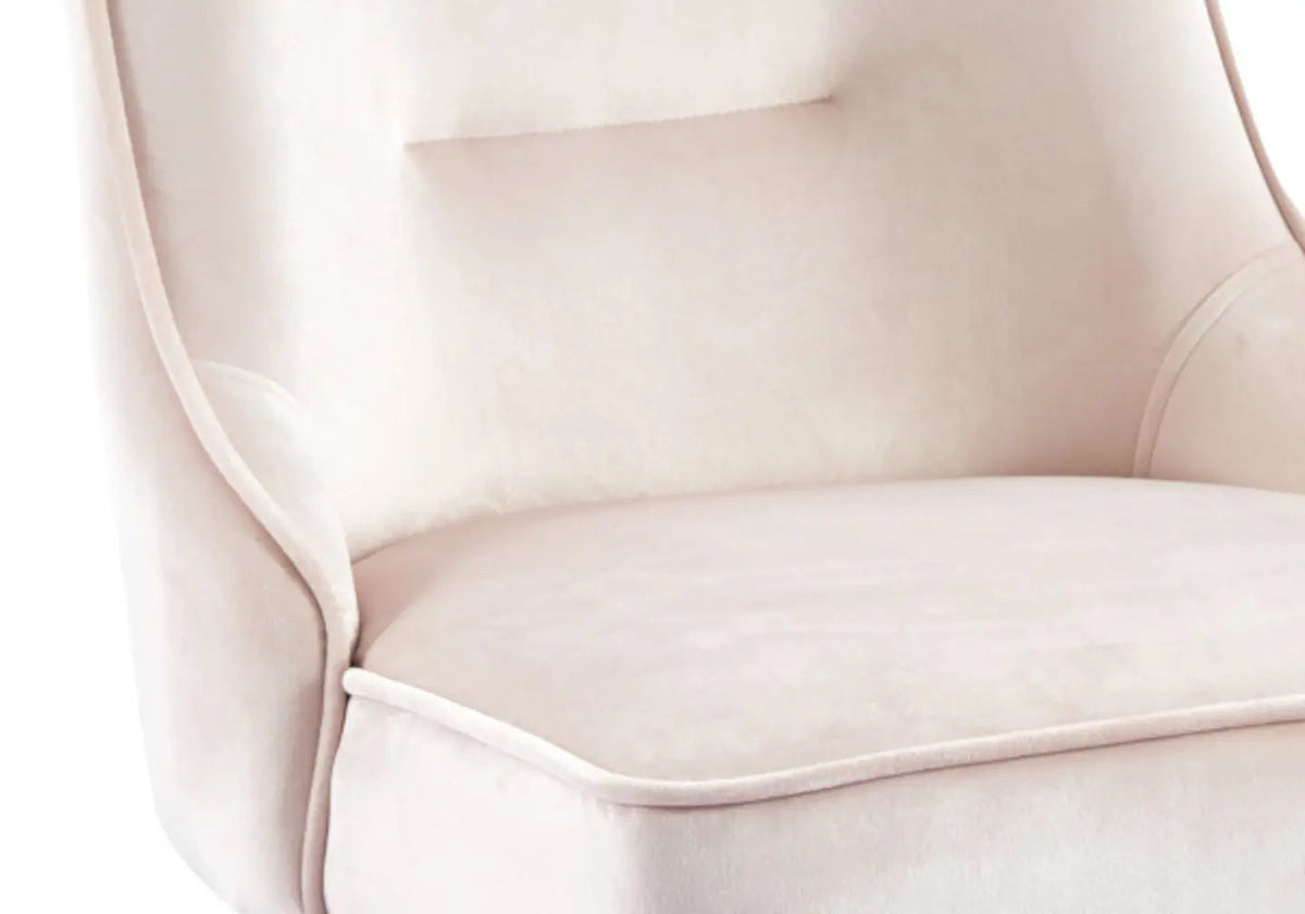Lot de 2 chaises en rose et métal doré | Veltis
