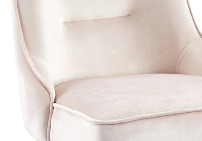 Lot de 2 chaises en rose et métal doré | Veltis