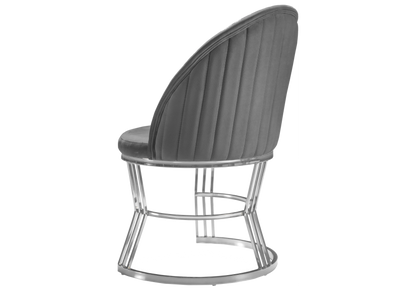 fauteuils table velours gris argent caris x2 - Vue 4 - KOORIS