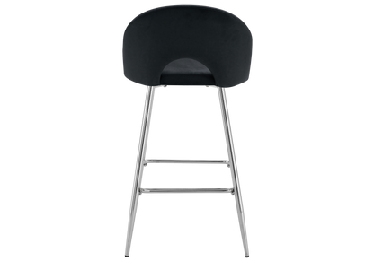 Chaises de bar dossier ouvert en noir x2 | Zelix