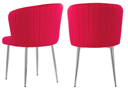 Lot de 4 chaises de salle à manger fuchsia | Vexis