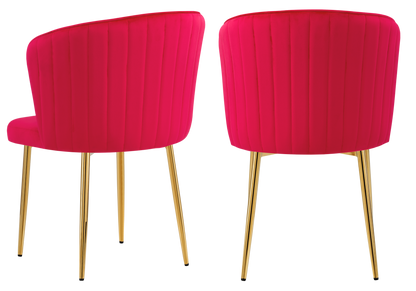 Lot de 4 chaises de salle à manger fuchsia | Vexis
