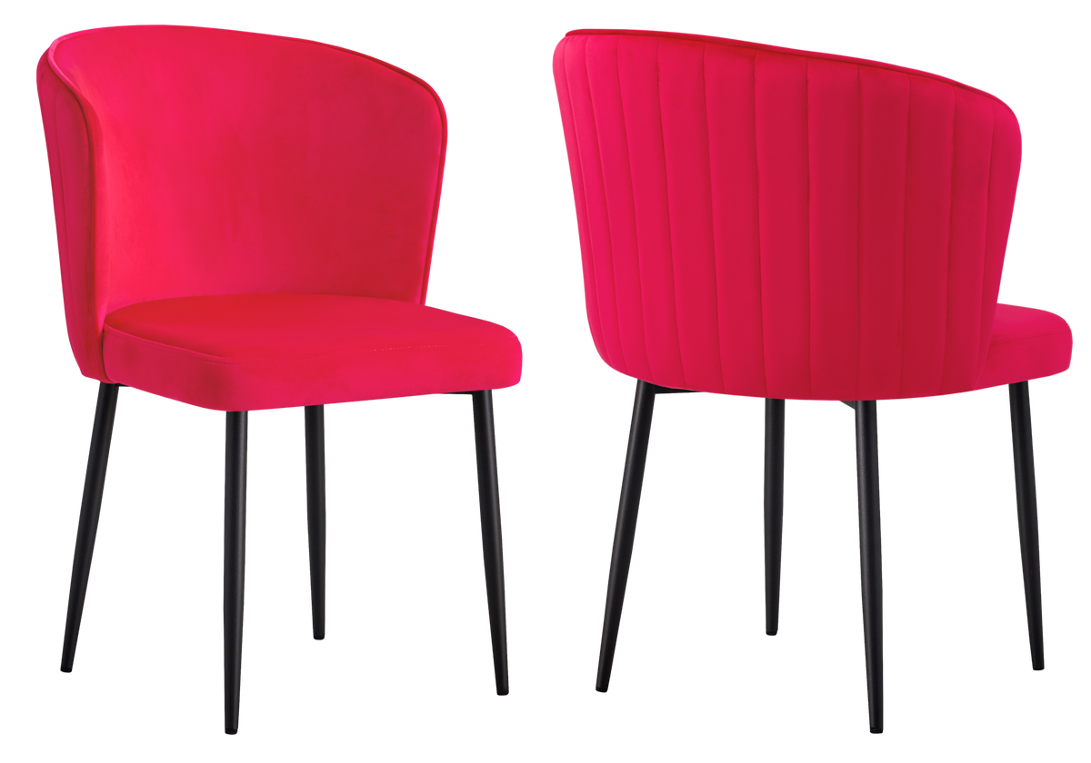 Lot de 4 chaises de salle à manger fuchsia | Vexis