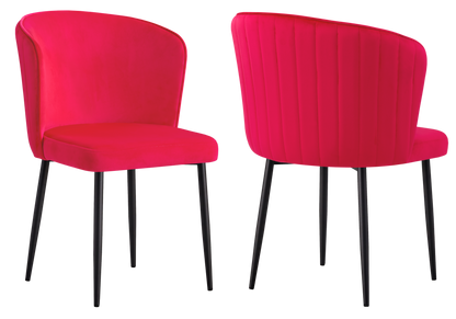 Lot de 4 chaises de salle à manger fuchsia | Vexis