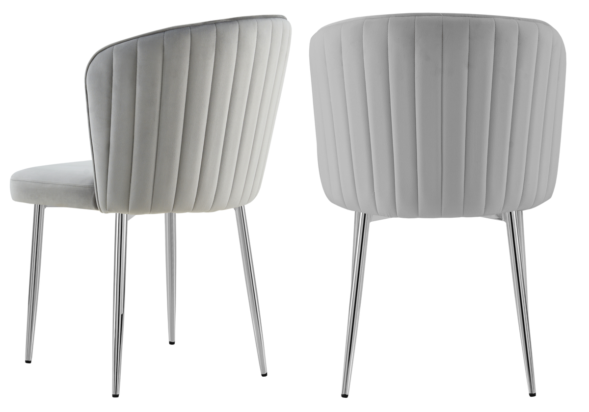 Lot de 4 chaises de salle à manger en gris | Vexis