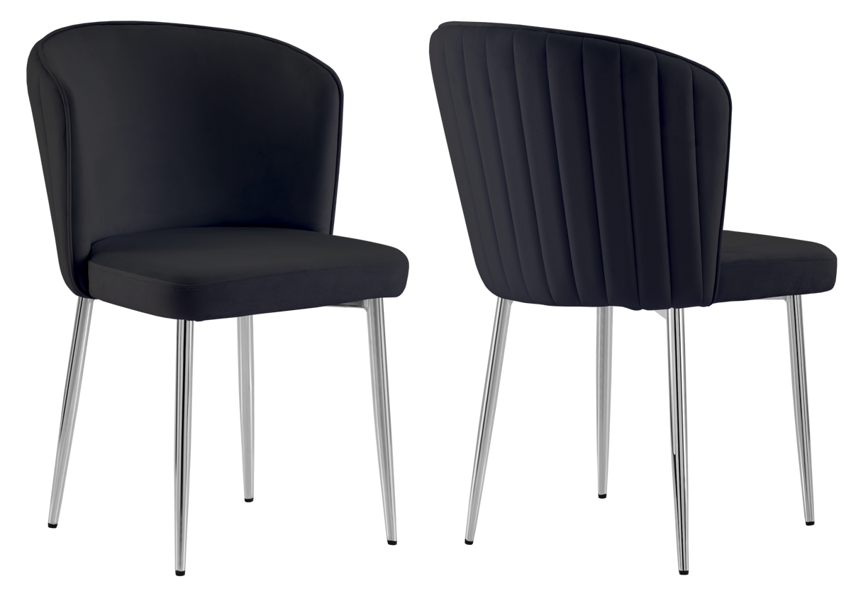 Lot de 4 chaises de salle à manger noir | Vexis