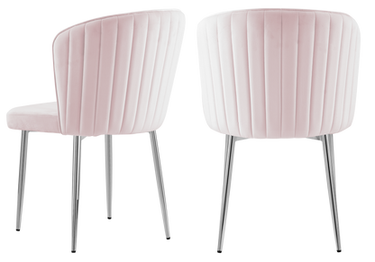 Chaise de salle à manger design en rose | Vexis