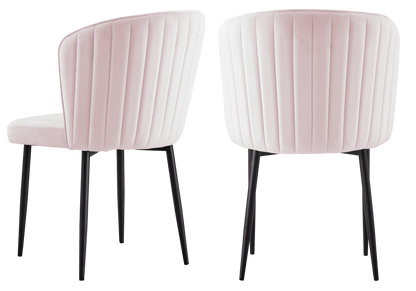 Chaise de salle à manger design en rose | Vexis