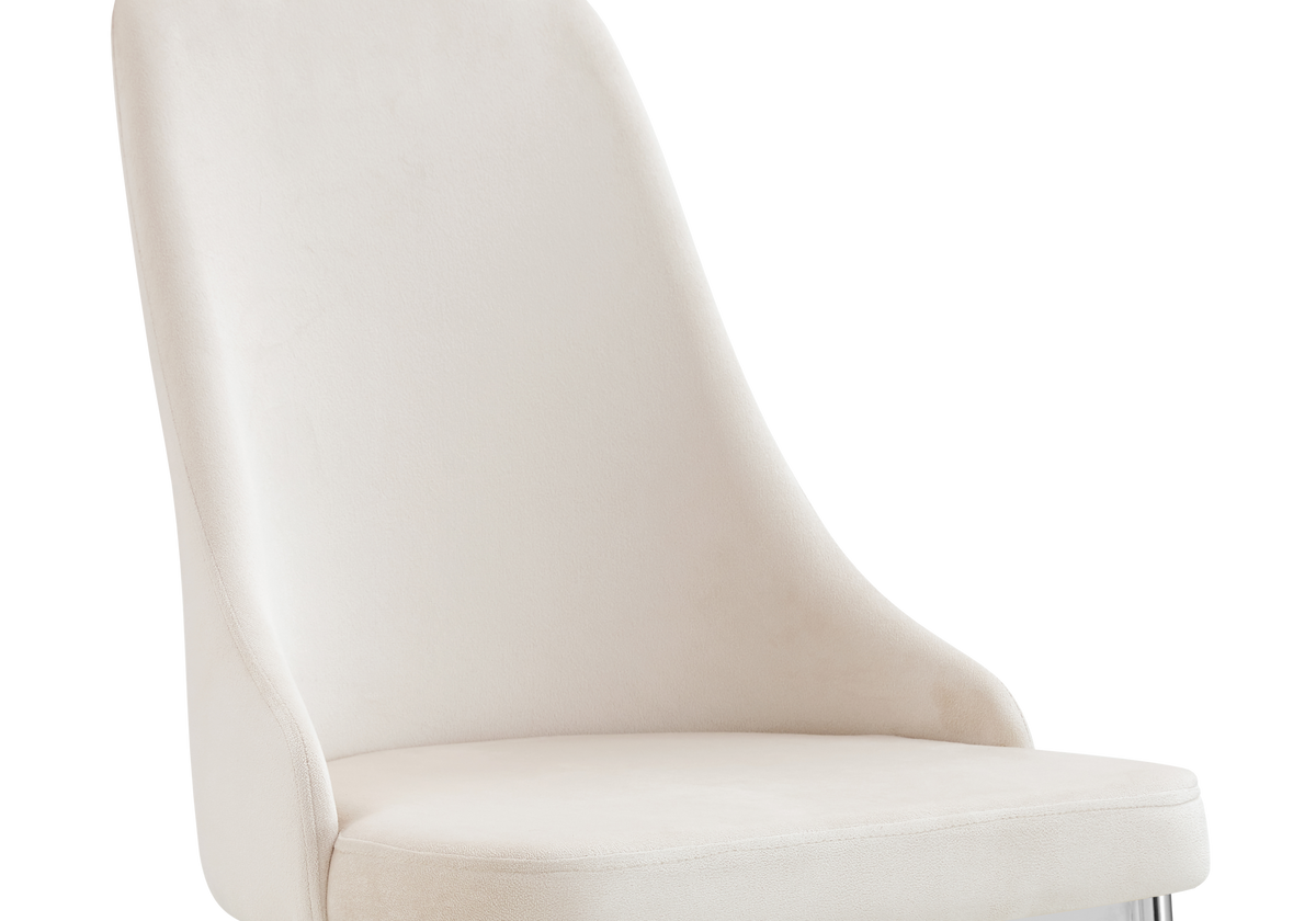 Lot de 4 chaises en beige pieds argentés | Kynox