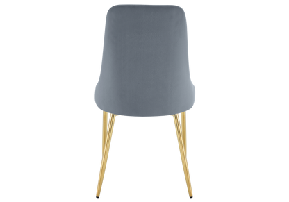 Lot de 4 chaises de table gris pieds dorés | Kynox
