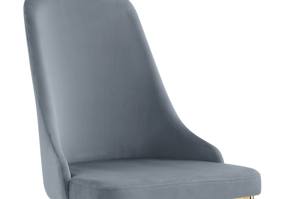 Lot de 4 chaises de table gris pieds dorés | Kynox