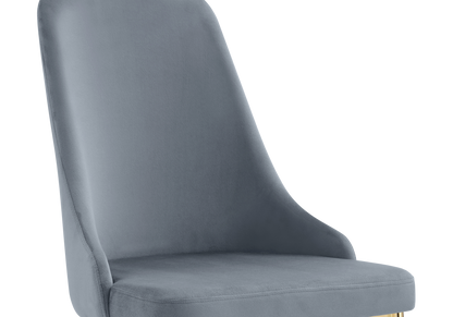 Lot de 4 chaises de table gris pieds dorés | Kynox