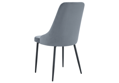 Lot de 4 chaises en gris et pieds noirs | Kynox
