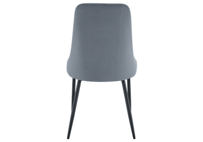 Lot de 4 chaises en gris et pieds noirs | Kynox