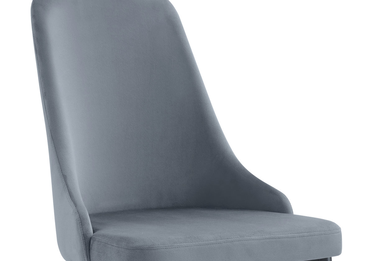 Lot de 4 chaises en gris et pieds noirs | Kynox