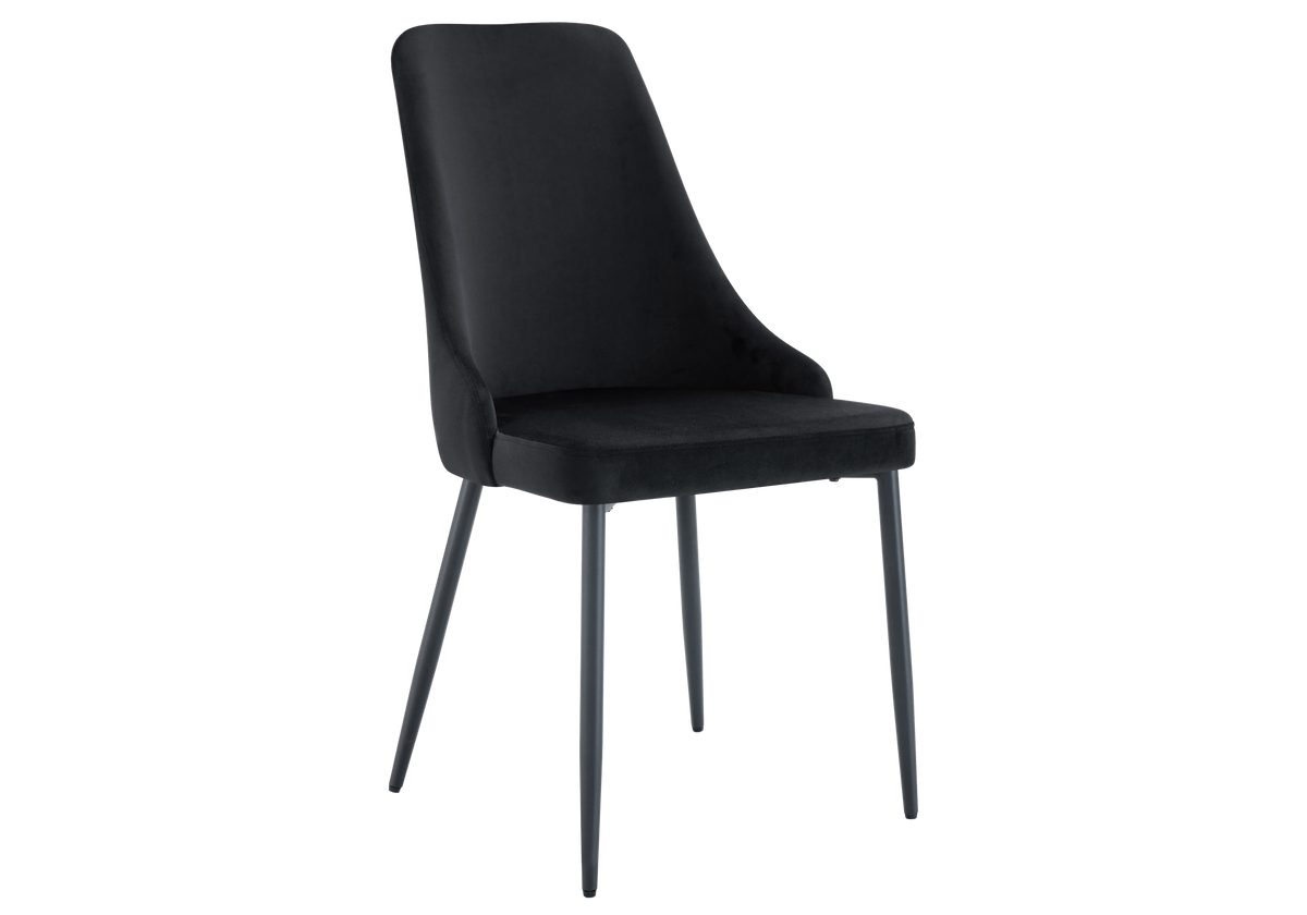 Lot de 4 chaises de salle à manger en noir | Kynox