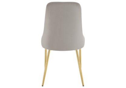 Lot de 4 chaises en taupe pieds dorés | Kynox