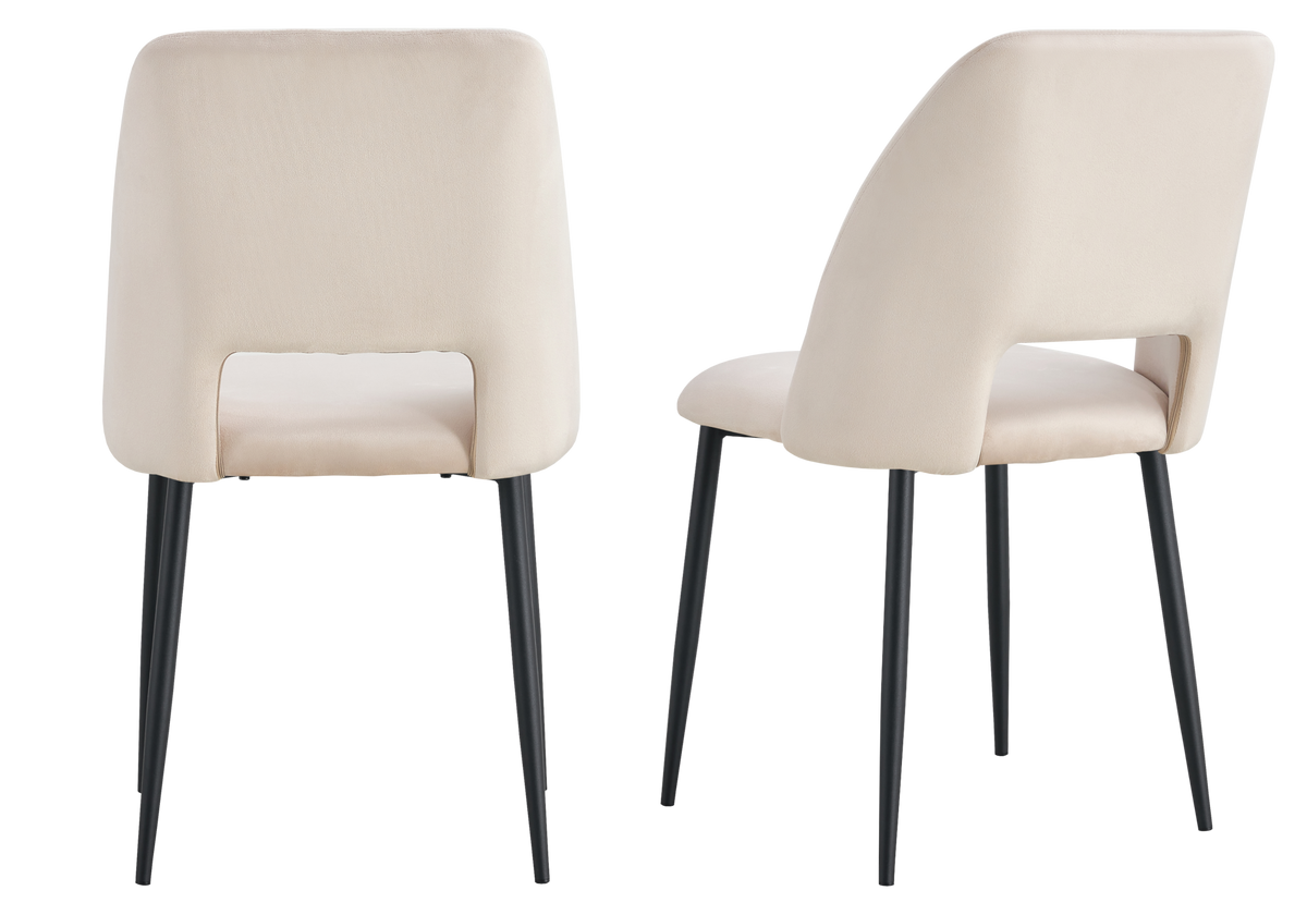 Lot de 4 chaises de salle à manger en beige | Vexta