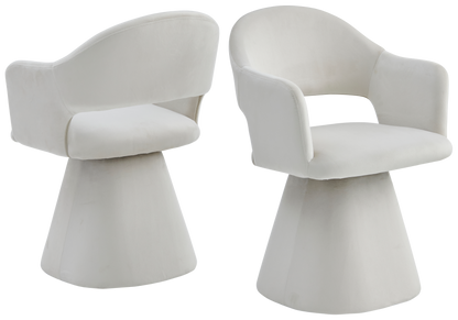 Chaise fauteuil de table pivotant beige | Vexis