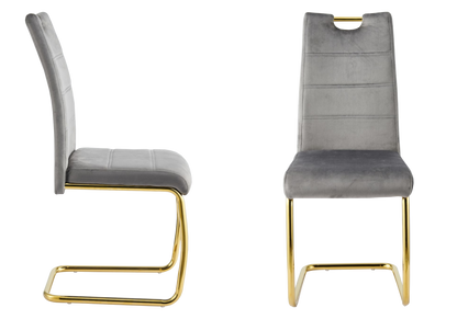 Lot de 6 chaises luge en gris dossier haut | Vexis