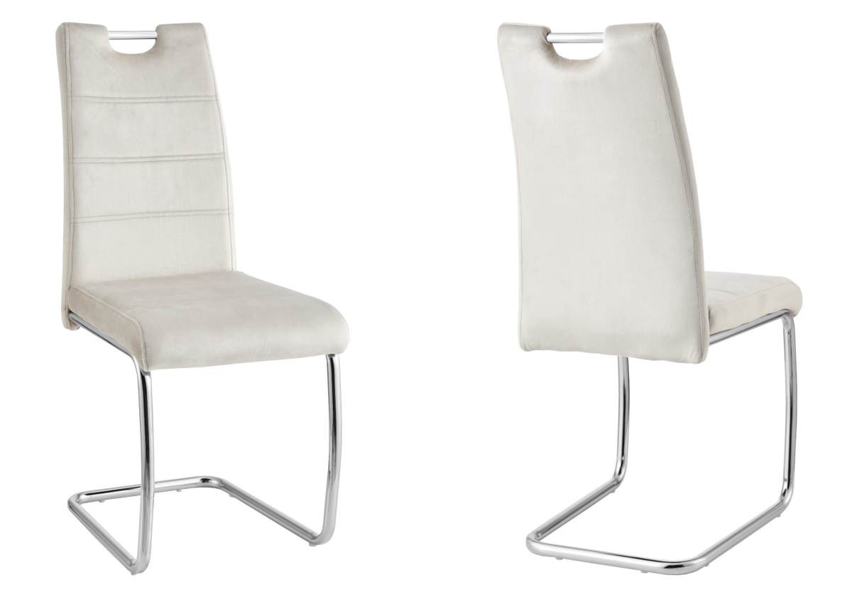 Lot de 6 chaises luge en taupe dossier haut | Vexis