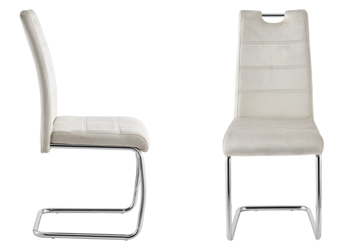 Lot de 6 chaises luge en taupe dossier haut | Vexis