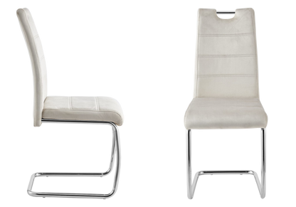 Lot de 6 chaises luge en taupe dossier haut | Vexis