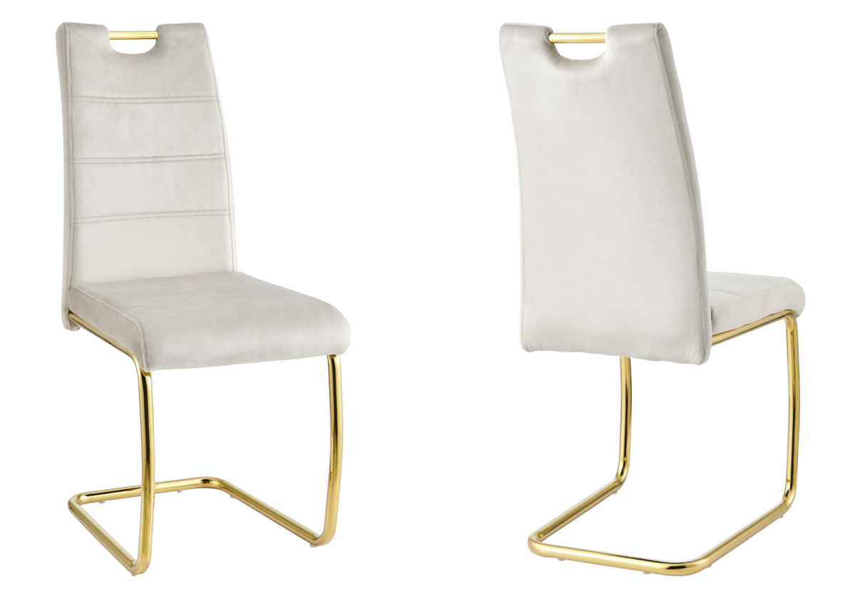 Lot de 6 chaises luge en taupe dossier haut | Vexis