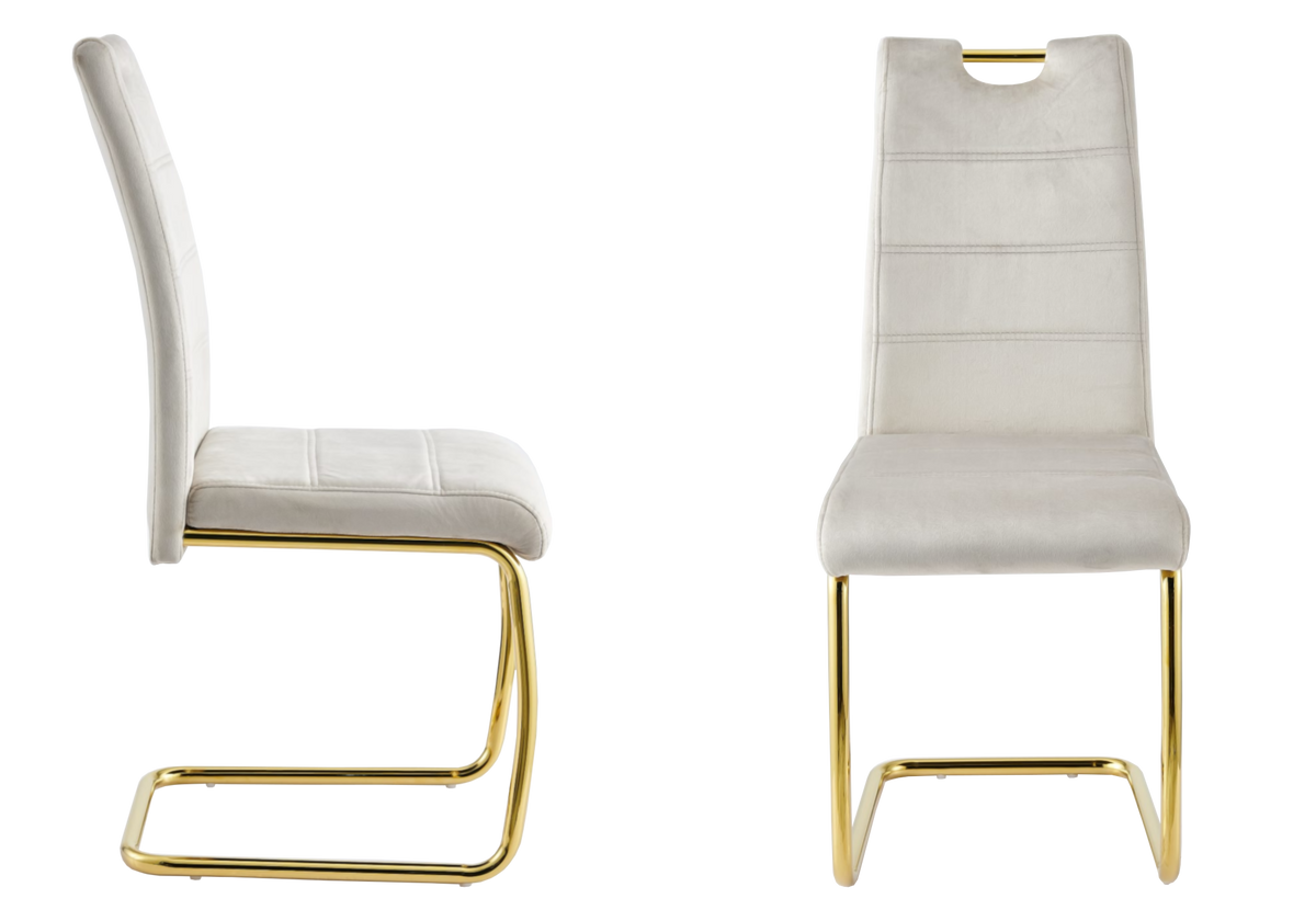 Lot de 6 chaises luge en taupe dossier haut | Vexis