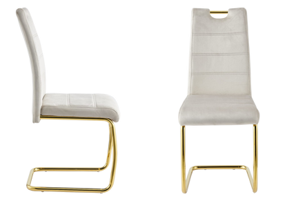 Lot de 6 chaises luge en taupe dossier haut | Vexis